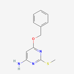 molecular formula C12H13N3OS B15196849 6-(Benzyloxy)-2-(methylsulfanyl)pyrimidin-4-amine CAS No. 60722-76-1