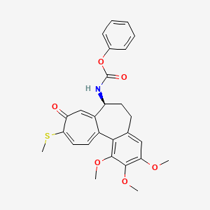 Carbamic acid, (5,6,7,9-tetrahydro-1,2,3-trimethoxy-10-(methylthio)-9-oxobenzo(a)heptalen-7-yl)-, phenyl ester, (S)-