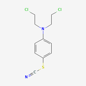 molecular formula C11H12Cl2N2S B15196872 4-[Bis(2-chloroethyl)amino]phenyl thiocyanate CAS No. 6952-14-3