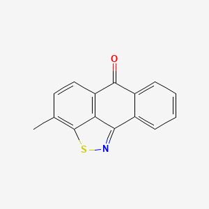 molecular formula C15H9NOS B15196885 6H-Anthra(9,1-cd)isothiazol-6-one, 3-methyl- CAS No. 6937-72-0