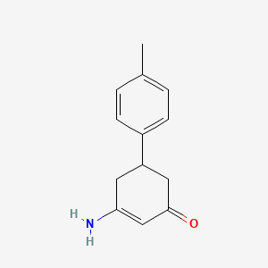 molecular formula C13H15NO B1519689 3-Amino-5-(4-methylphenyl)cyclohex-2-en-1-one CAS No. 1049031-96-0