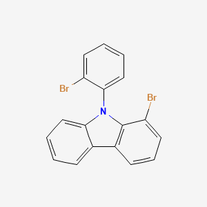 molecular formula C18H11Br2N B15196893 1-Bromo-9-(2-bromophenyl)-9H-Carbazole 