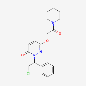 1-(((1-(alpha-(Chloromethyl)benzyl)-1,6-dihydro-6-oxo-3-pyridazinyl)oxy)acetyl)piperidine