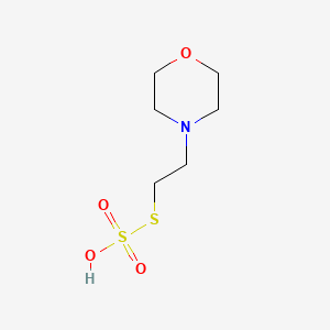 molecular formula C6H13NO4S2 B15196902 Thiosulfuric acid, S-2-morpholinoethyl ester CAS No. 31645-60-0