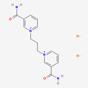 Pyridinium, 1,1'-trimethylenebis(3-carbamoyl-, dibromide, hydrate