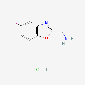 molecular formula C8H8ClFN2O B1519691 (5-氟-1,3-苯并恶唑-2-基)甲胺盐酸盐 CAS No. 1158493-85-6