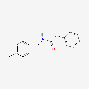 molecular formula C18H19NO B15196928 N-(3,5-Dimethylbicyclo(4.2.0)octa-1,3,5-trien-7-yl)-2-phenylacetamide CAS No. 32268-06-7