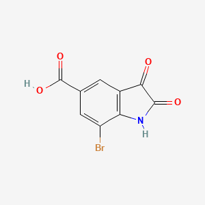 molecular formula C9H4BrNO4 B1519697 7-bromo-2,3-dioxo-2,3-dihydro-1H-indole-5-carboxylic acid CAS No. 1049117-24-9