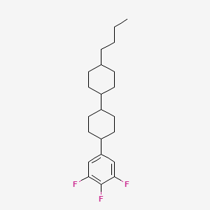 molecular formula C22H31F3 B15196978 3,4,5-Trifluoro-1-[trans-4'-(trans-4''-butylcyclohexyl)-cyclohexyl]benzene 