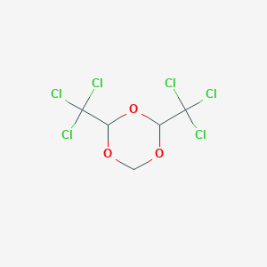 molecular formula C5H4Cl6O3 B15197004 2,4-Bis(trichloromethyl)-1,3,5-trioxane CAS No. 6974-57-8