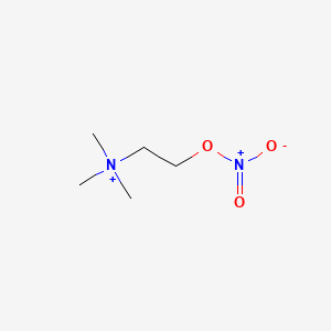 molecular formula C5H13N2O3+ B15197046 Nitricholine CAS No. 44929-09-1