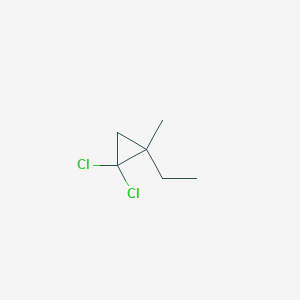 molecular formula C6H10Cl2 B15197051 1,1-Dichloro-2-ethyl-2-methylcyclopropane CAS No. 53799-96-5