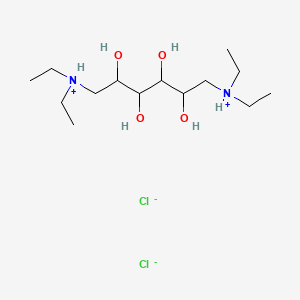 molecular formula C14H34Cl2N2O4 B15197058 Mannitol, 1,6-bis(diethylamino)-, D-, dihydrochloride CAS No. 52868-79-8