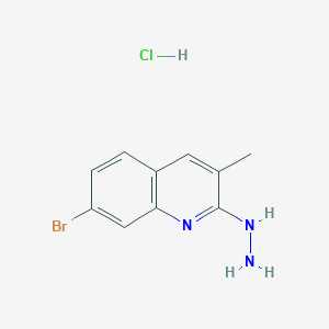 molecular formula C10H11BrClN3 B1519707 7-Bromo-2-hydrazino-3-methylquinoline hydrochloride CAS No. 1171639-07-8