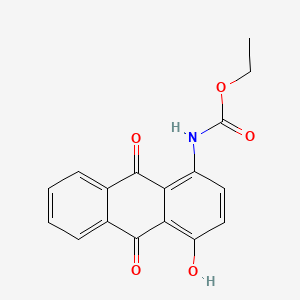 molecular formula C17H13NO5 B15197091 Ethyl (9,10-dihydro-4-hydroxy-9,10-dioxo-1-anthracenyl)carbamate CAS No. 65121-98-4