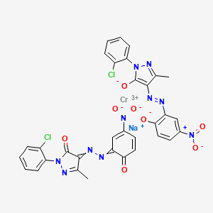 Chromate(1-), bis(2-(2-chlorophenyl)-2,4-dihydro-4-((2-(hydroxy-kappaO)-5-nitrophenyl)azo-kappaN1)-5-methyl-3H-pyrazol-3-onato(2-)-kappaO3)-, sodium