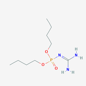 molecular formula C9H22N3O3P B15197115 N-Amidinophosphoramidic acid dibutyl ester CAS No. 6986-87-4