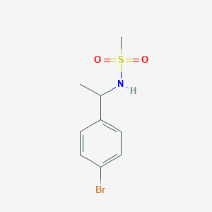 molecular formula C9H12BrNO2S B1519714 N-[1-(4-Bromophenyl)ethyl]methanesulfonamide CAS No. 1091796-50-7