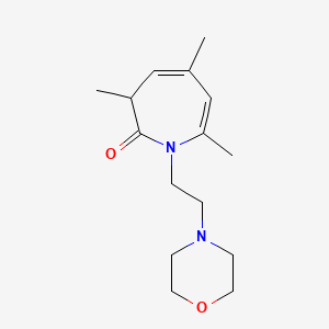 3,5,7-Trimethyl-1-(2-(4-morpholinyl)ethyl)-1,3-dihydro-2H-azepin-2-one