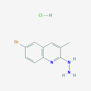 molecular formula C10H11BrClN3 B1519717 6-Bromo-2-hydrazino-3-methylquinoline hydrochloride CAS No. 1172069-28-1