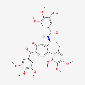 molecular formula C39H41NO12 B15197175 N,10-bis-(3,4,5-Trimethoxybenzoyl)-N-deacetyl-10-demethylcolchicine CAS No. 134568-32-4