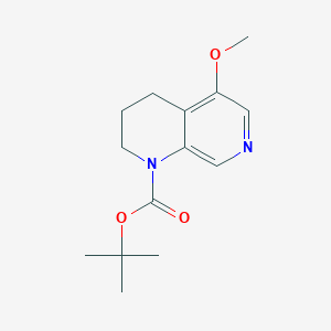 molecular formula C14H20N2O3 B1519722 叔丁基 5-甲氧基-3,4-二氢-1,7-萘啶-1(2H)-甲酸酯 CAS No. 1045855-19-3