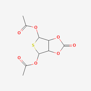 6-(Acetyloxy)-2-oxotetrahydrothieno(3,4-d)(1,3)dioxol-4-yl acetate