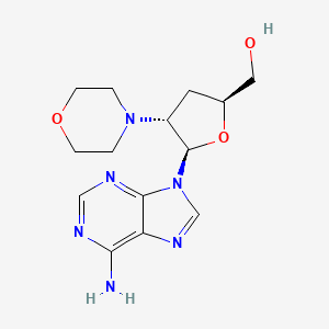 Adenosine, 2',3'-dideoxy-2'-(4-morpholinyl)-