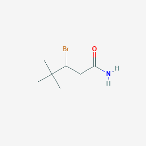 molecular formula C7H14BrNO B15197247 3-Bromo-4,4-dimethylpentanamide CAS No. 7499-05-0