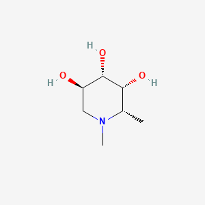 molecular formula C7H15NO3 B15197249 N-Methyl-1,5-dideoxy-1,5-imino-L-fucitol CAS No. 117821-10-0