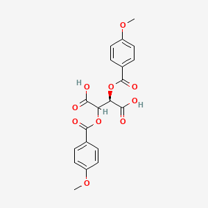 molecular formula C20H18O10 B15197254 (+)-Di-4-Anisoyl-D-tartaric acid 