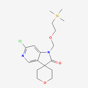 6'-Chloro-1'-((2-(trimethylsilyl)ethoxy)methyl)-2,3,5,6-tetrahydrospiro[pyran-4,3'-pyrrolo[3,2-c]pyridin]-2'(1'H)-one