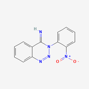 molecular formula C13H9N5O2 B15197299 3-(2-(Hydroxy(oxido)amino)phenyl)-4-imino-3,4-dihydro-1,2,3-benzotriazine CAS No. 52745-04-7