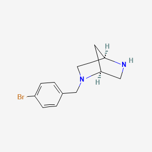 molecular formula C12H15BrN2 B15197312 (1S,4R)-2-[(4-bromophenyl)methyl]-2,5-diazabicyclo[2.2.1]heptane 