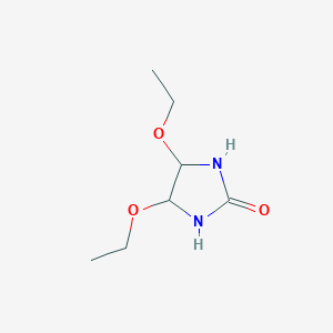 molecular formula C7H14N2O3 B15197339 4,5-Diethoxyimidazolidin-2-one CAS No. 24044-29-9