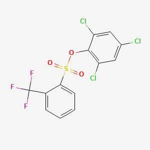 molecular formula C13H6Cl3F3O3S B1519734 2,4,6-Trichlorophenyl 2-(trifluoromethyl)benzenesulfonate CAS No. 1171919-40-6