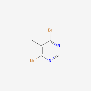 molecular formula C5H4Br2N2 B15197374 4,6-Dibromo-5-methylpyrimidine 