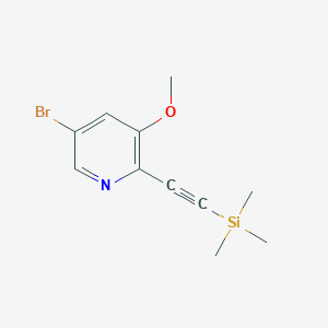 B1519740 5-Bromo-3-methoxy-2-((trimethylsilyl)ethynyl)-pyridine CAS No. 1087659-23-1
