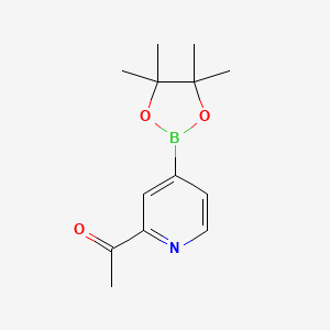 molecular formula C13H18BNO3 B1519741 1-(4-(4,4,5,5-四甲基-1,3,2-二氧杂硼环-2-基)吡啶-2-基)乙酮 CAS No. 741709-58-0