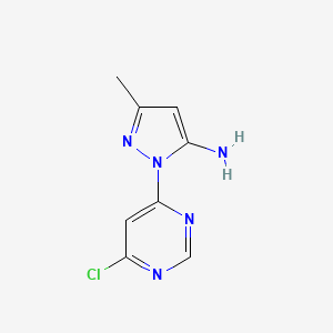 molecular formula C8H8ClN5 B1519748 1-(6-氯嘧啶-4-基)-3-甲基-1H-吡唑-5-胺 CAS No. 1018473-22-7