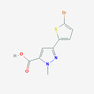 B1519749 5-(5-Bromothiophen-2-yl)-2-methylpyrazole-3-carboxylic acid CAS No. 1204297-49-3