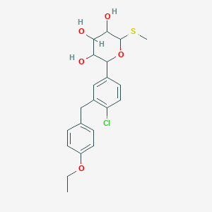 b-L-Xylopyranoside, methyl 5-C-[4-chloro-3-[(4-ethoxyphenyl)methyl]phenyl]-1-thio-, (5S)-;b-L-Xylopyranoside, methyl 5-C-[4-chloro-3-[(4-ethoxyphenyl)methyl]phenyl]-1-thio-, (5S)-