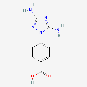 molecular formula C9H9N5O2 B15197532 4-(3,5-Diamino-1H-1,2,4-triazol-1-yl)benzoic acid 