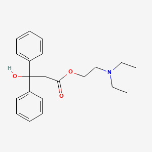 molecular formula C21H27NO3 B15197555 Diethylaminoethyl diphenylhydroxypropionate CAS No. 71205-89-5