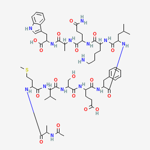 molecular formula C63H94N14O17S B15197584 Amvseflkqaw 