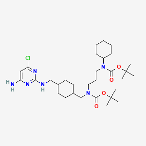 molecular formula C31H53ClN6O4 B1519760 N-[[反式-4-[[(4-氨基-6-氯-2-嘧啶基)氨基]甲基]环己基]甲基]-N-[3-[环己基[(1,1-二甲基乙氧基)羰基]氨基]丙基]氨基甲酸 1,1-二甲基乙酯 CAS No. 917022-13-0