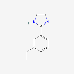 molecular formula C11H14N2 B15197615 2-(3-Ethylphenyl)-4,5-dihydro-1H-imidazole 