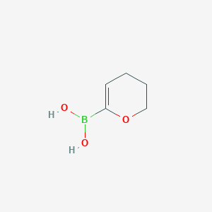 molecular formula C5H9BO3 B15197643 (3,4-Dihydro-2H-pyran-6-yl)boronic acid 