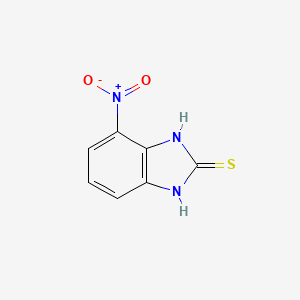 molecular formula C7H5N3O2S B15197645 4-nitro-1H-benzo[d]imidazole-2(3H)-thione 