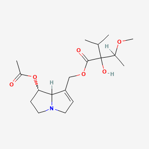 molecular formula C18H29NO6 B15197671 Acetylheliotrine CAS No. 26607-98-7